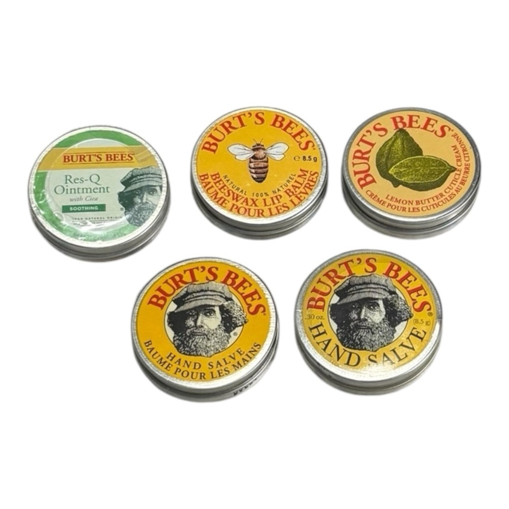 Burt's Bees Beeswax Lip Balm Lemon Butter cuticle hand salve Res-Q Ointment LOT